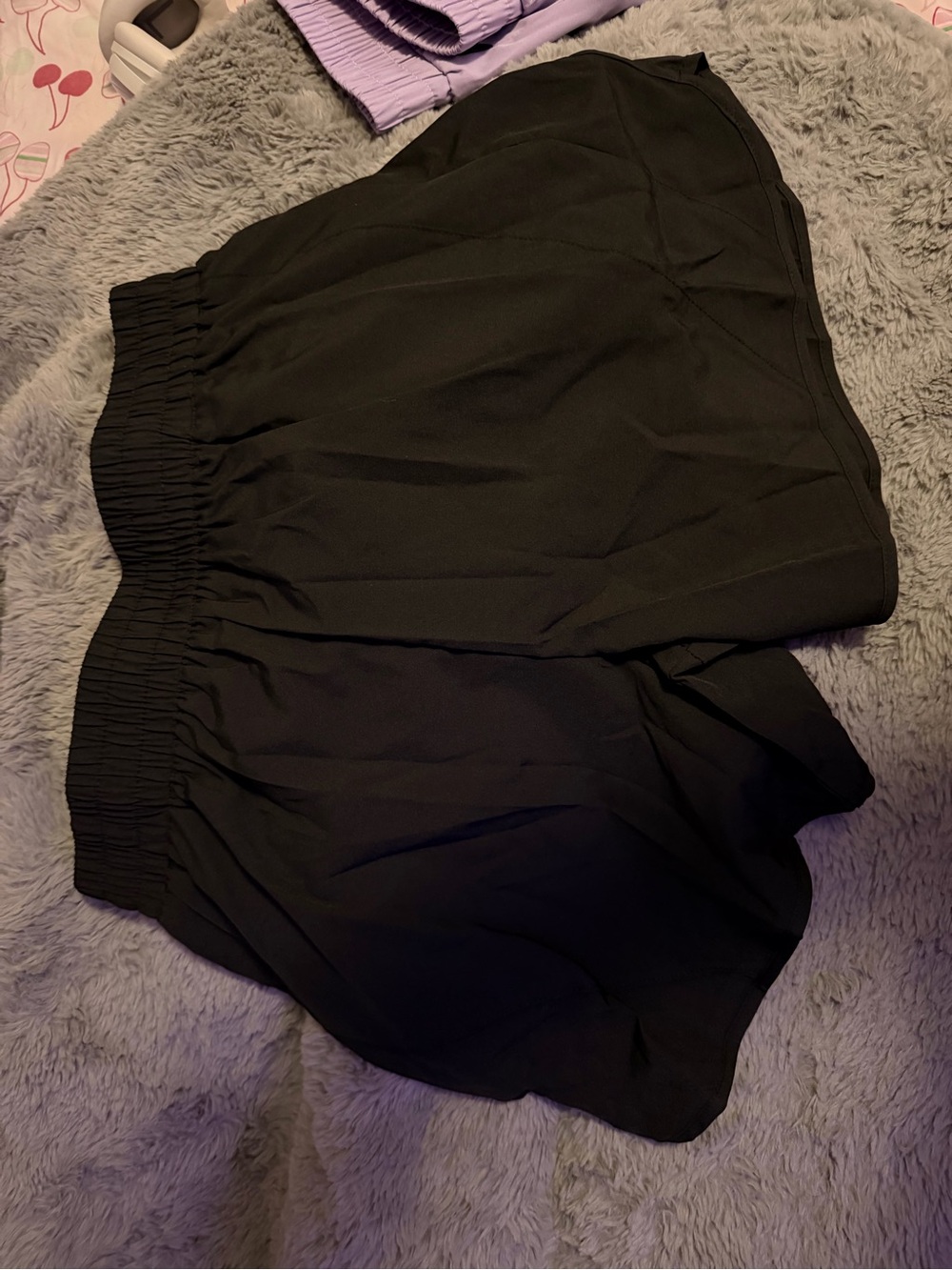 lululemon athletica Black Elastic-Waist Athletic Shorts